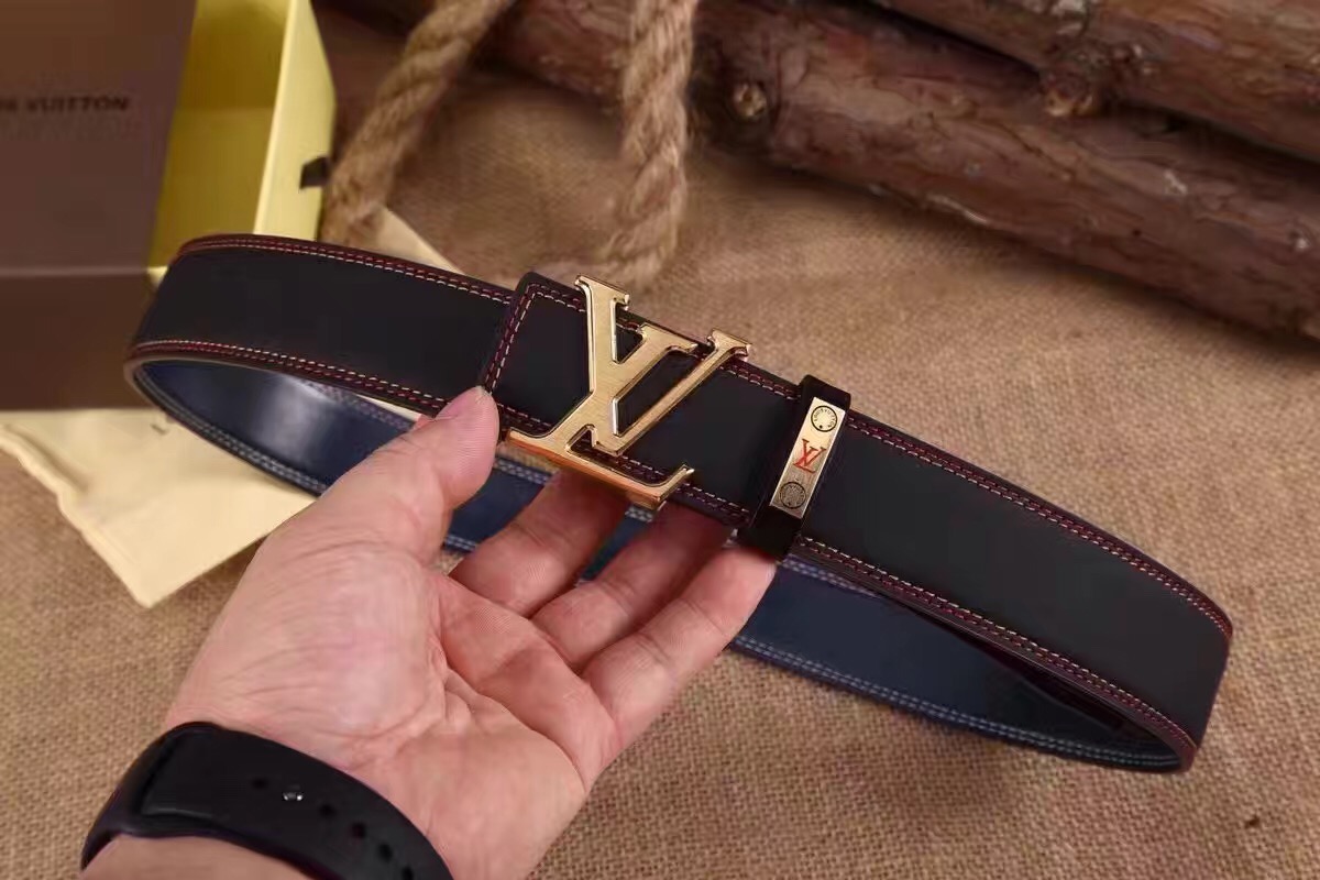 Super Perfect Quality LV Belts(100% Genuine Leather,Steel Buckle)-1325