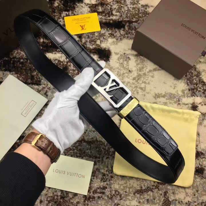 Super Perfect Quality LV Belts(100% Genuine Leather,Steel Buckle)-1327