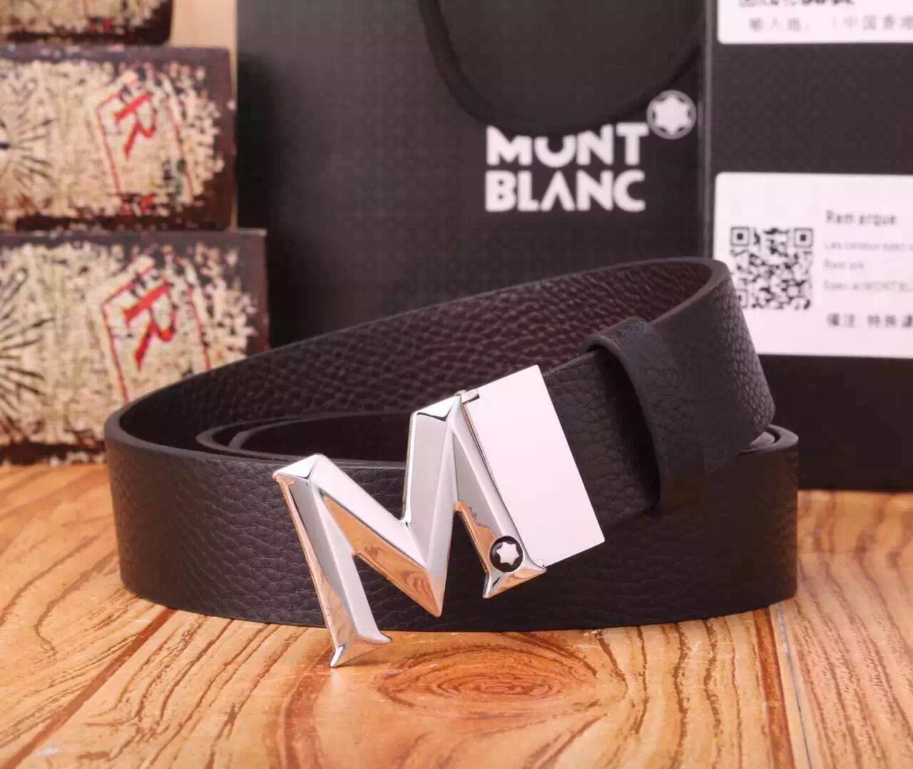 Super Perfect Quality MontBlanc Belts(100% Genuine Leather,steel Buckle)-007