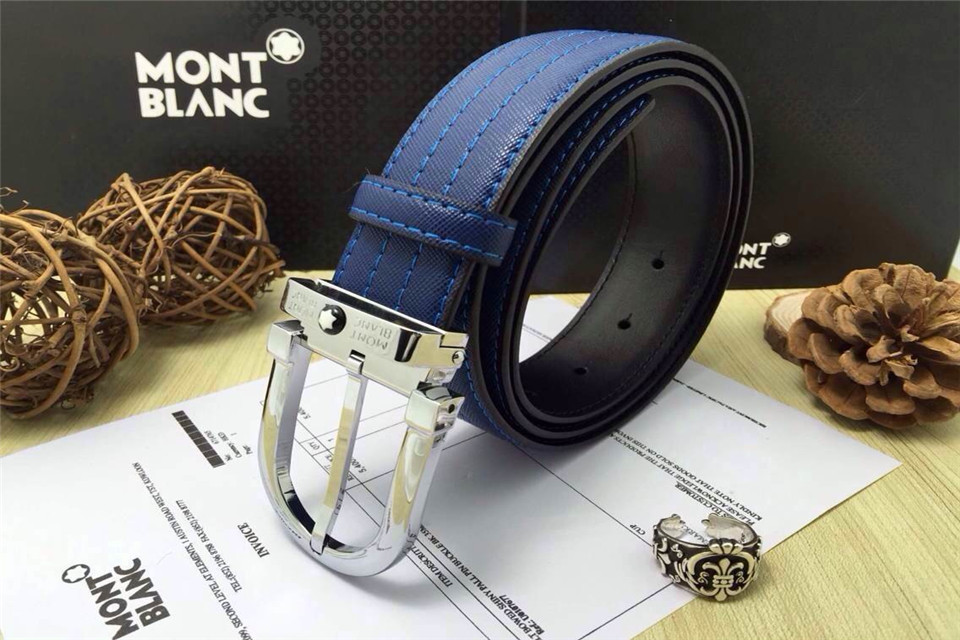 Super Perfect Quality MontBlanc Belts(100% Genuine Leather,steel Buckle)-039
