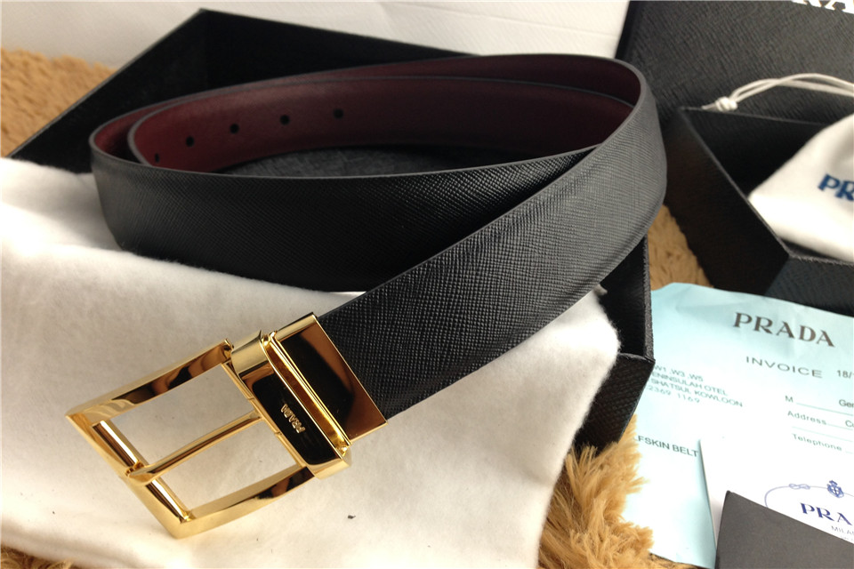 Super Perfect Quality Pada Belts(100% Genuine Leather,steel buckle)-015