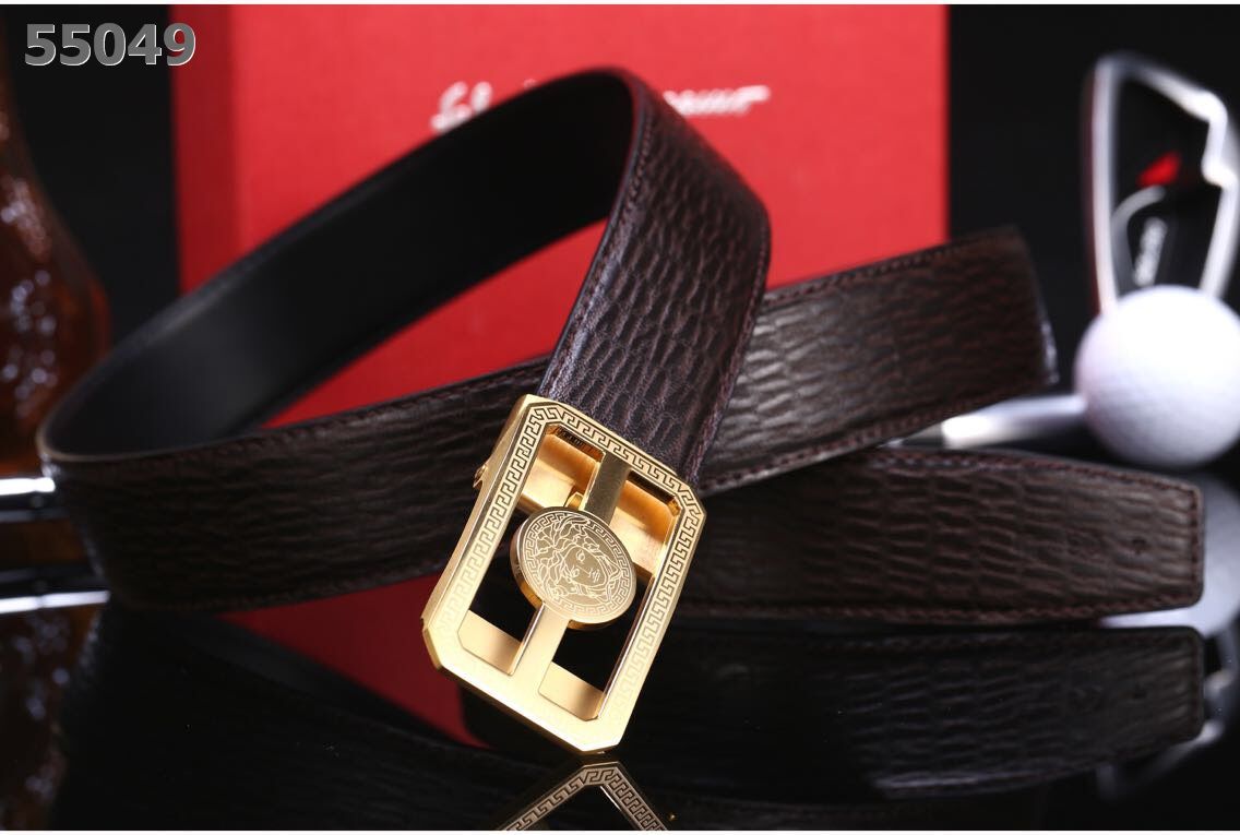 Super Perfect Quality V Belt(100% Genuine Leather,Steel Buckle)-058
