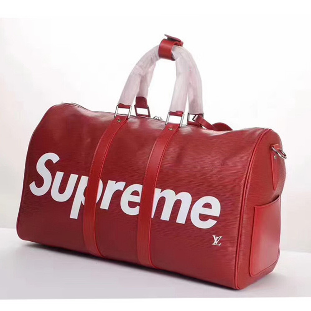 Supreme x LV Luggage Red Bags