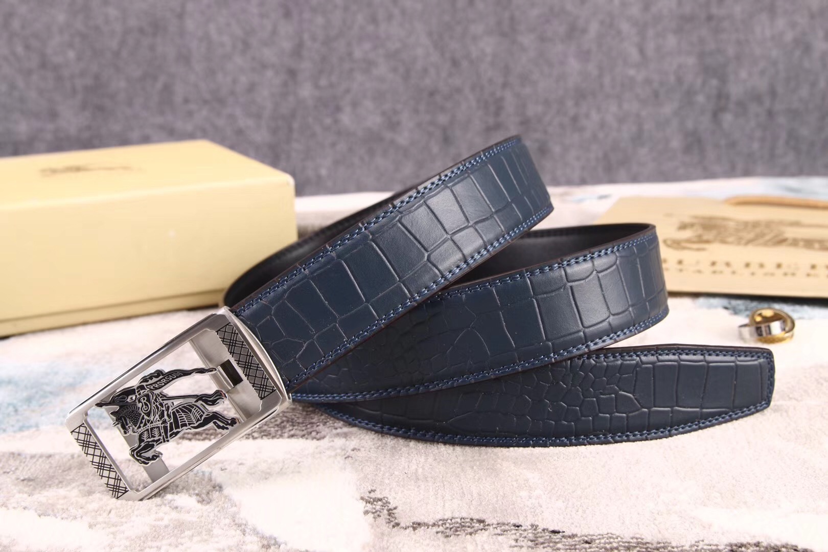 Super Perfect Quality Burberry Belts(100% Genuine Leather,steel buckle)-432