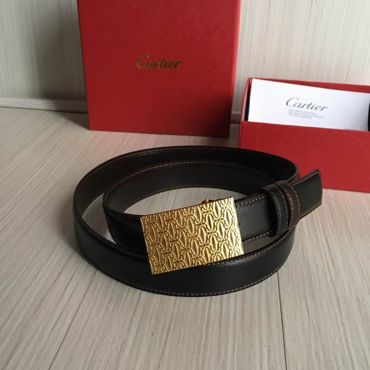 Super Perfect Quality Cartier Belts(100% Genuine Leather,Steel Buckle)-054