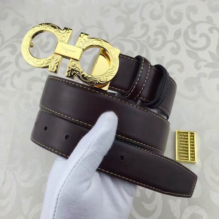 Super Perfect Quality Ferragamo Belts(100% Genuine Leather,steel Buckle)-1006