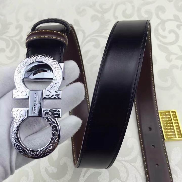 Super Perfect Quality Ferragamo Belts(100% Genuine Leather,steel Buckle)-1008