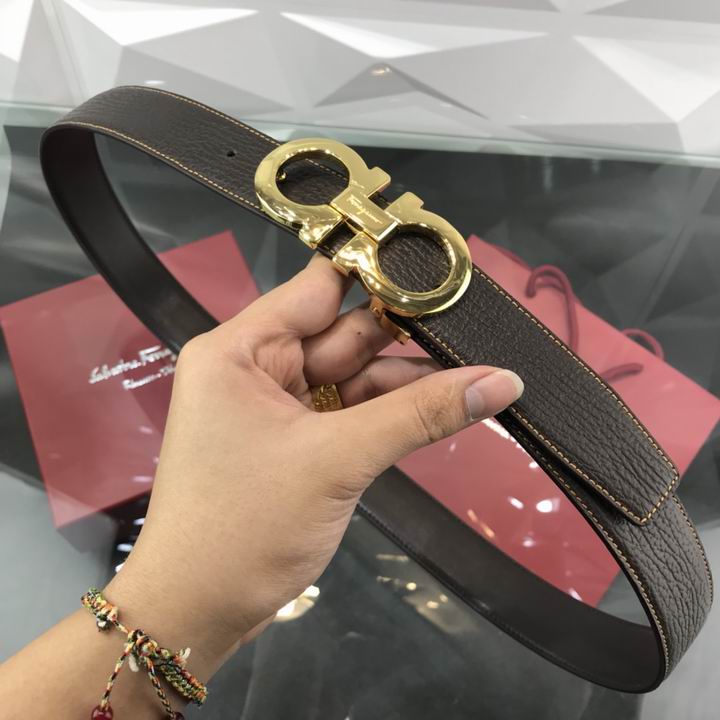 Super Perfect Quality Ferragamo Belts(100% Genuine Leather,steel Buckle)-1039