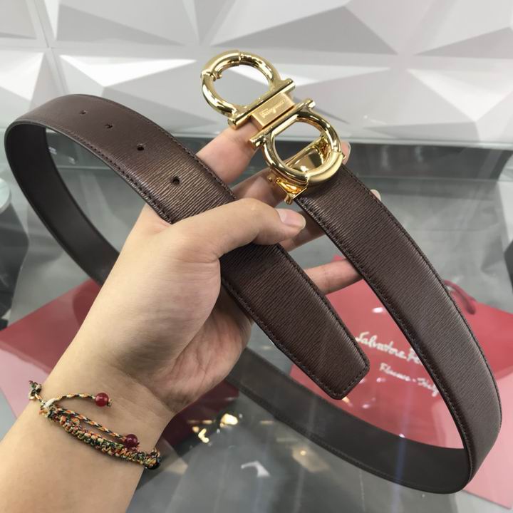 Super Perfect Quality Ferragamo Belts(100% Genuine Leather,steel Buckle)-1054