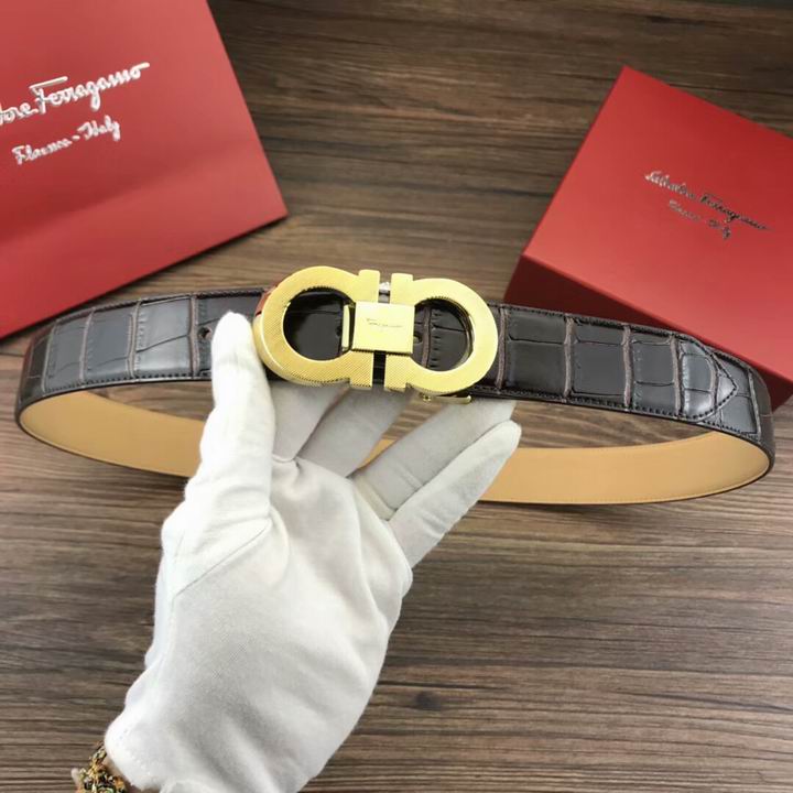 Super Perfect Quality Ferragamo Belts(100% Genuine Leather,steel Buckle)-1089