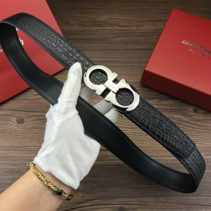 Super Perfect Quality Ferragamo Belts(100% Genuine Leather,steel Buckle)-1093