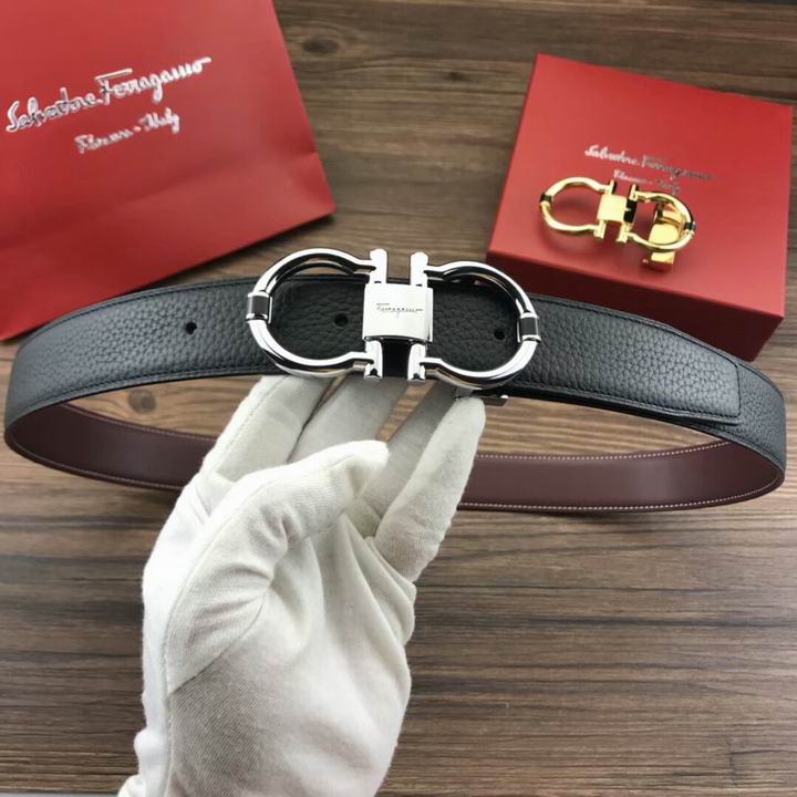 Super Perfect Quality Ferragamo Belts(100% Genuine Leather,steel Buckle)-1109