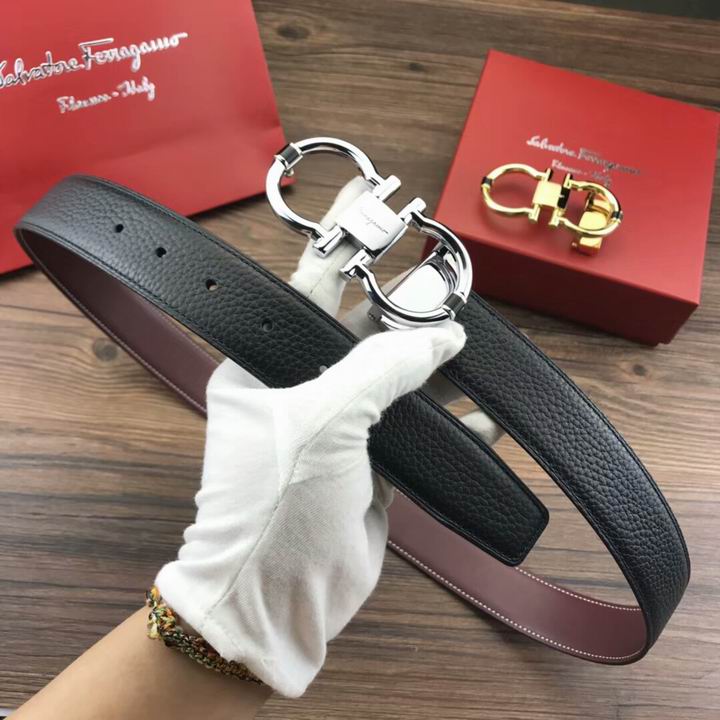 Super Perfect Quality Ferragamo Belts(100% Genuine Leather,steel Buckle)-1110