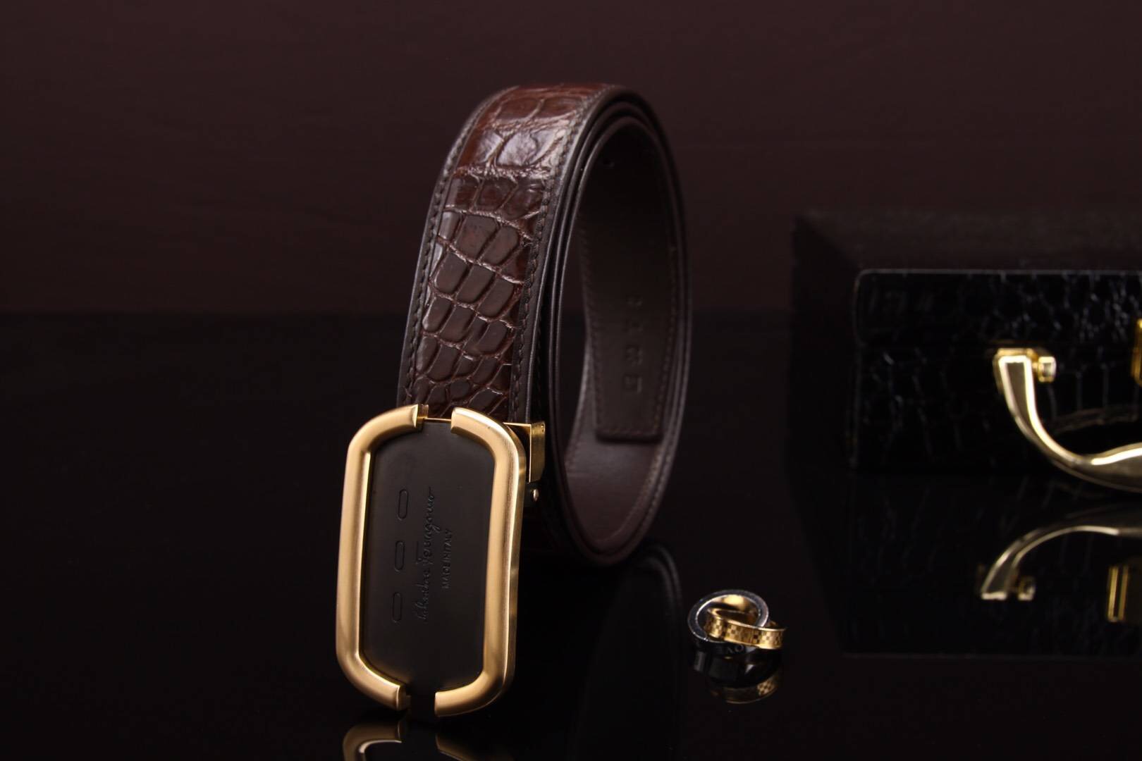 Super Perfect Quality Ferragamo Belts(100% Genuine Leather,steel Buckle)-882