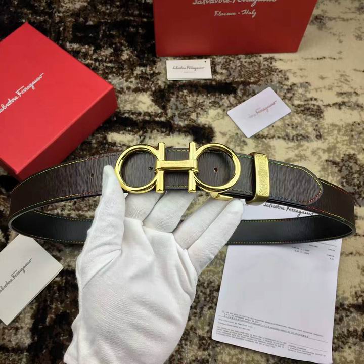Super Perfect Quality Ferragamo Belts(100% Genuine Leather,steel Buckle)-945