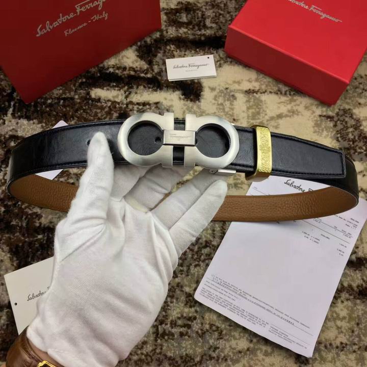 Super Perfect Quality Ferragamo Belts(100% Genuine Leather,steel Buckle)-999