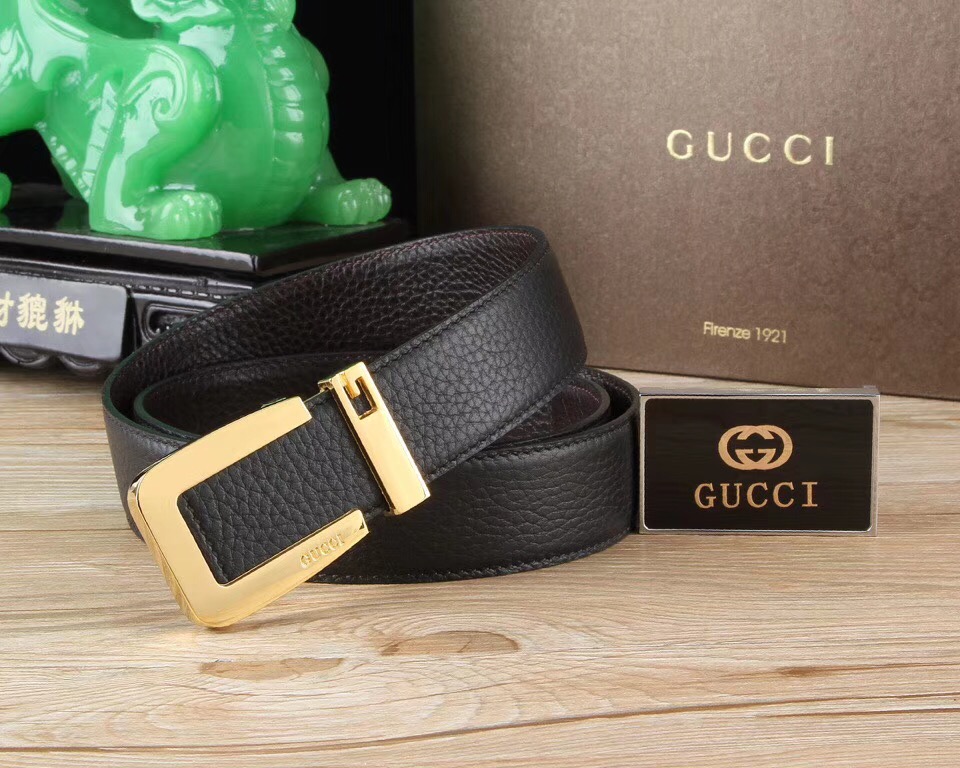 Super Perfect Quality G Belts(100% Genuine Leather,steel Buckle)-028