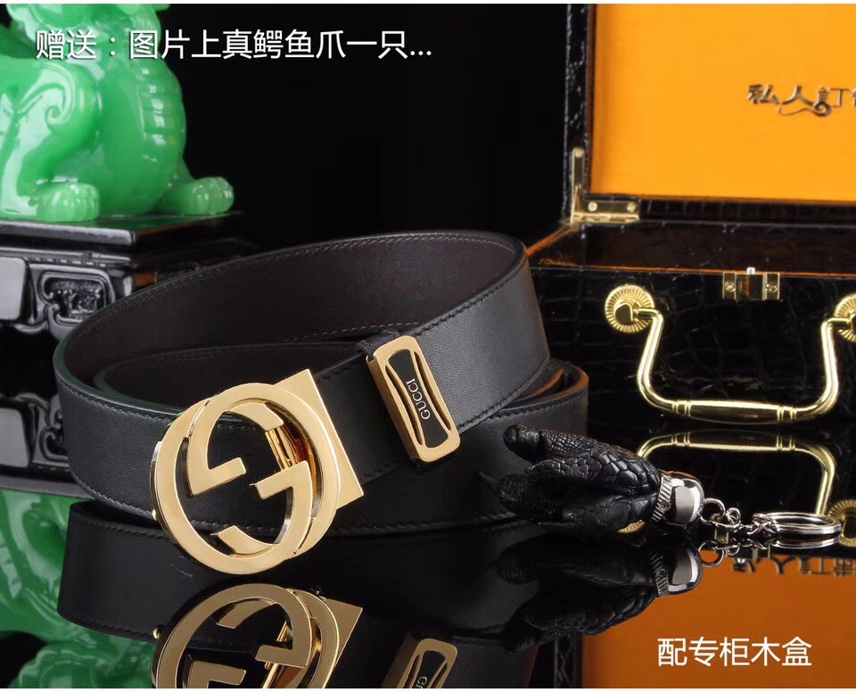 Super Perfect Quality G Belts(100% Genuine Leather,steel Buckle)-034