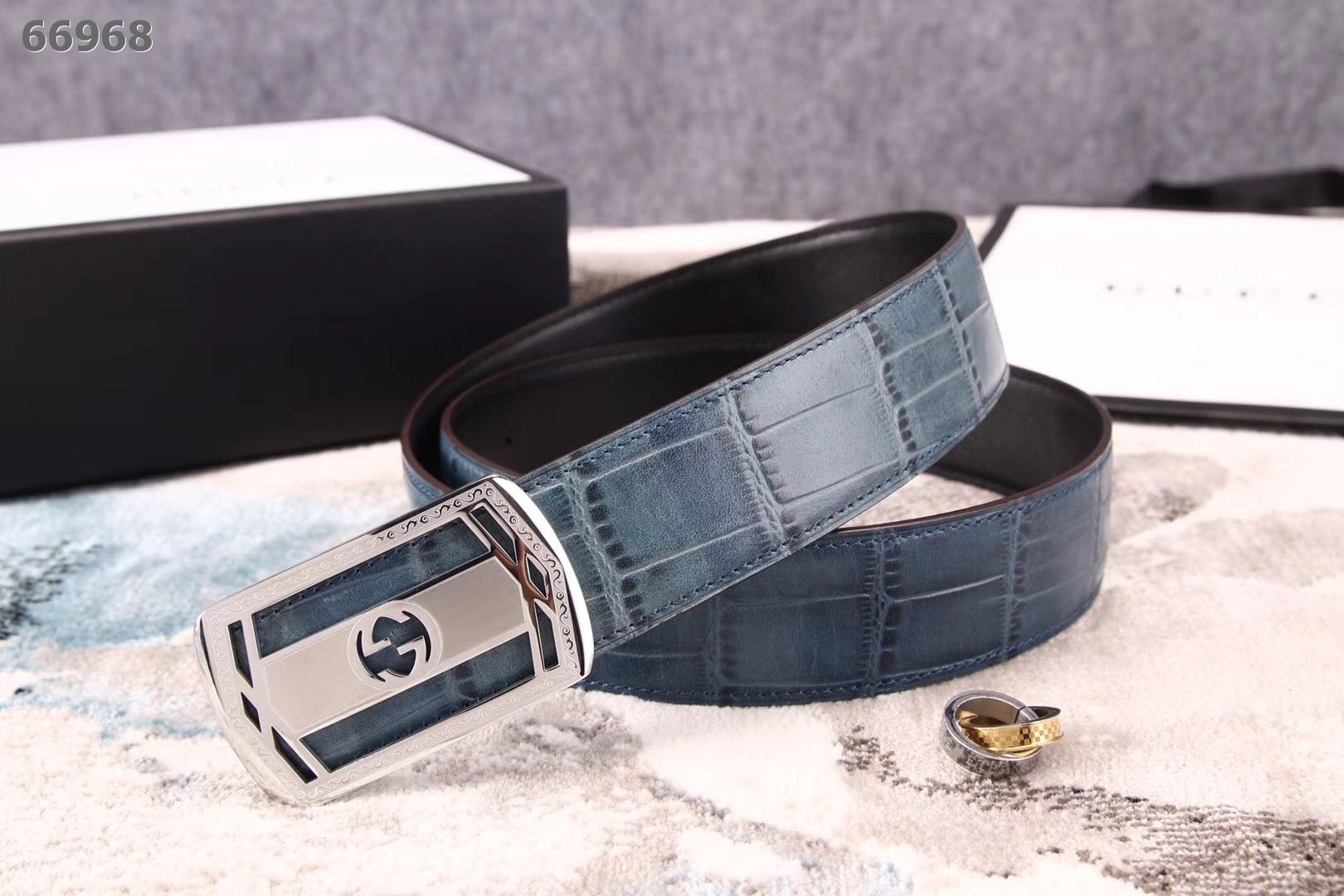 Super Perfect Quality G Belts(100% Genuine Leather,steel Buckle)-053