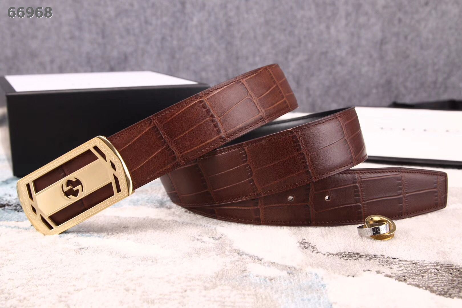 Super Perfect Quality G Belts(100% Genuine Leather,steel Buckle)-054