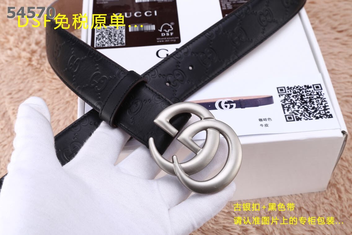 Super Perfect Quality G Belts(100% Genuine Leather,steel Buckle)-077