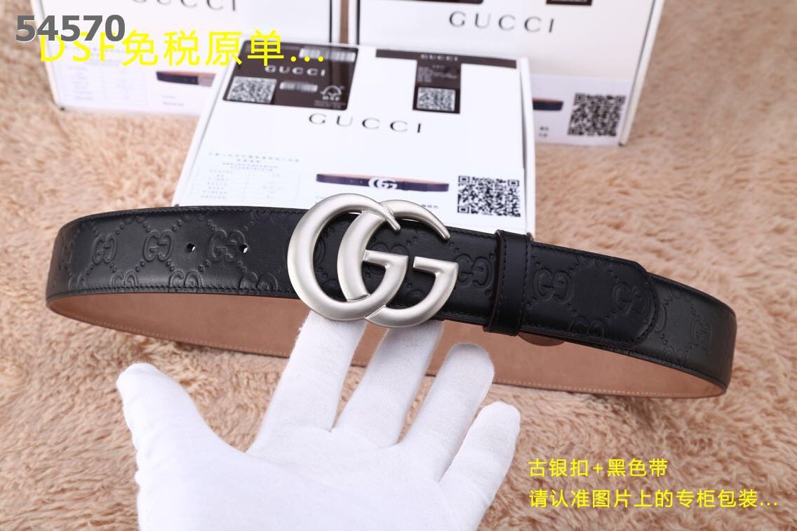 Super Perfect Quality G Belts(100% Genuine Leather,steel Buckle)-078