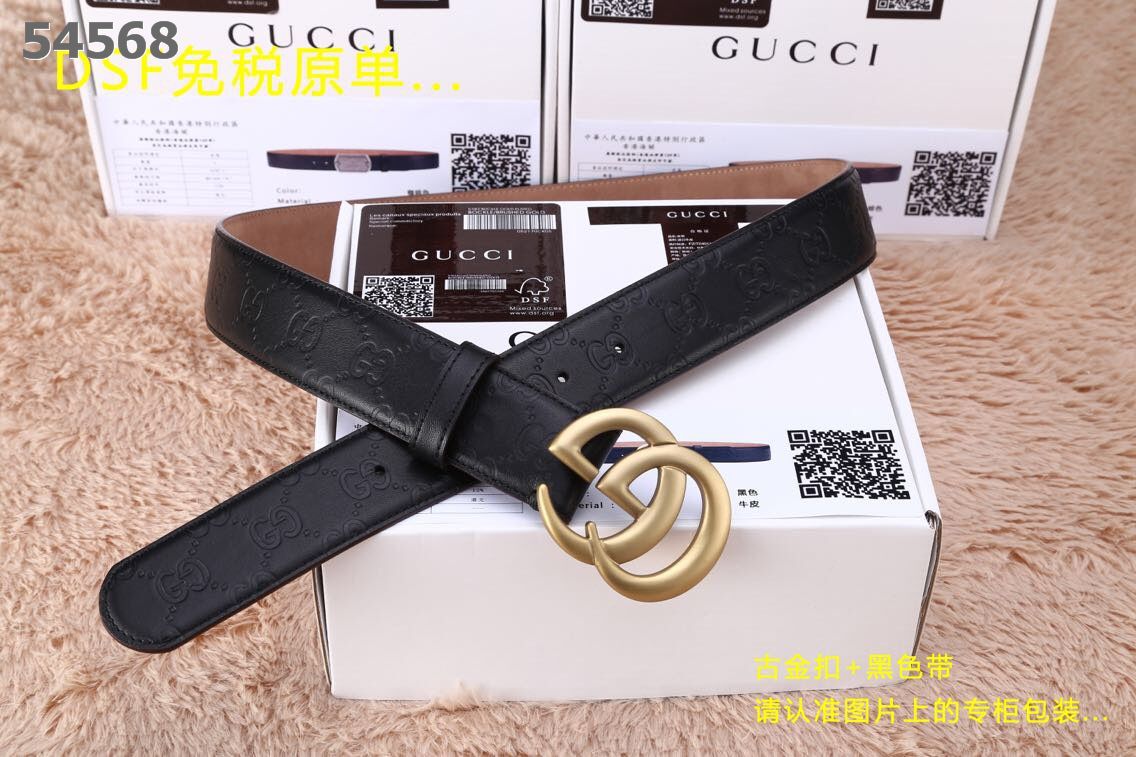 Super Perfect Quality G Belts(100% Genuine Leather,steel Buckle)-079