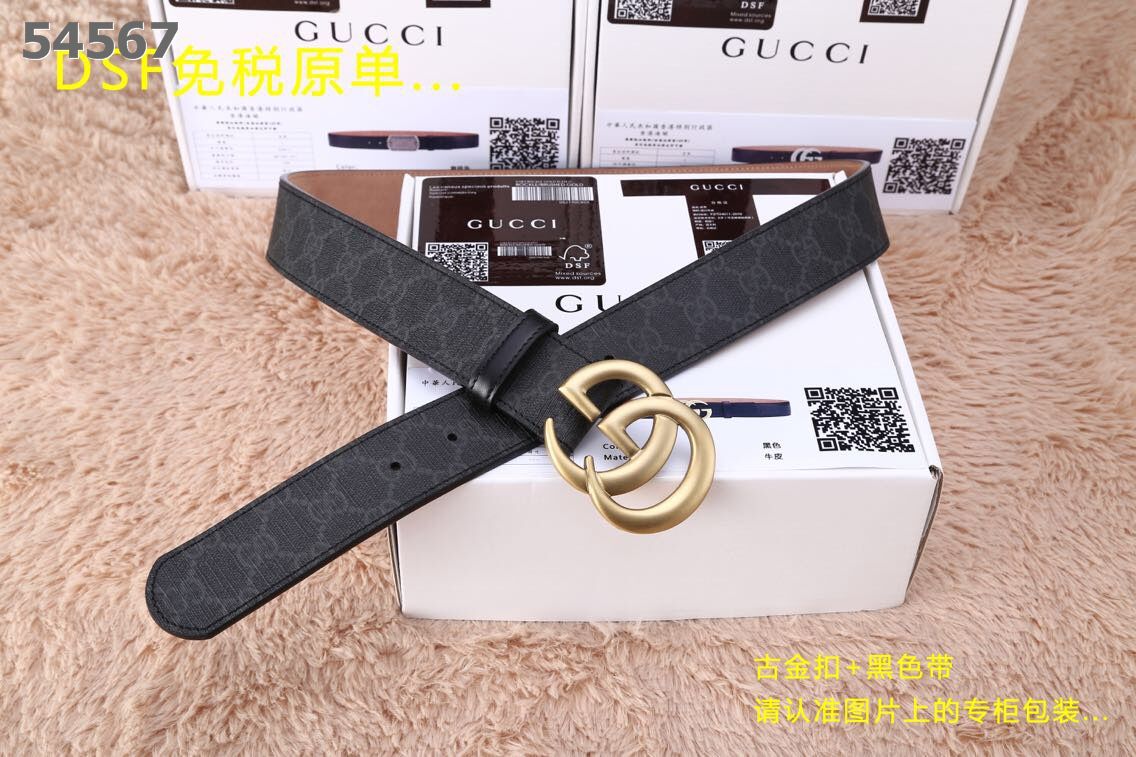 Super Perfect Quality G Belts(100% Genuine Leather,steel Buckle)-081