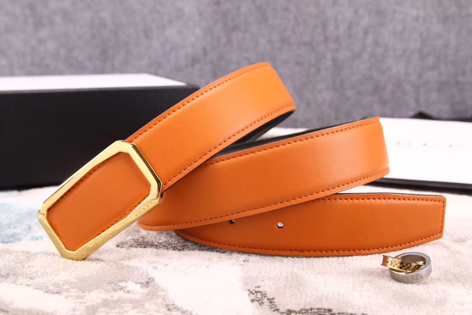 Super Perfect Quality G Belts(100% Genuine Leather,steel Buckle)-112