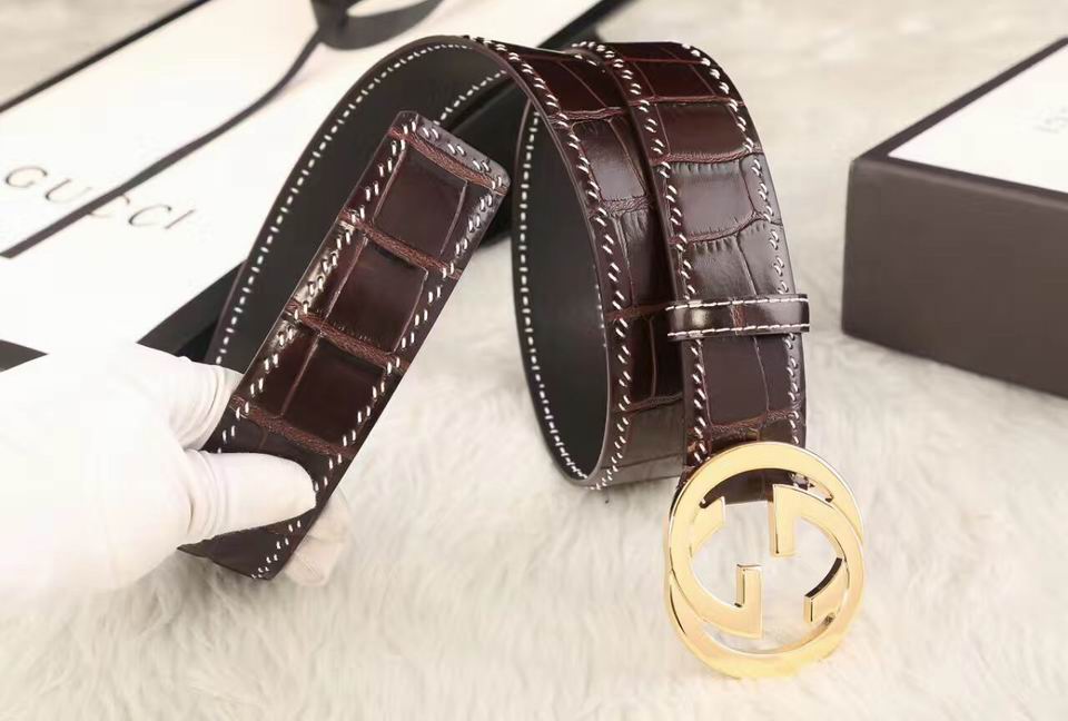 Super Perfect Quality G Belts(100% Genuine Leather,steel Buckle)-1200