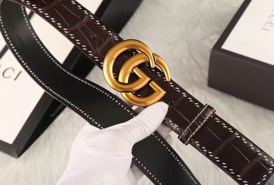 Super Perfect Quality G Belts(100% Genuine Leather,steel Buckle)-1215