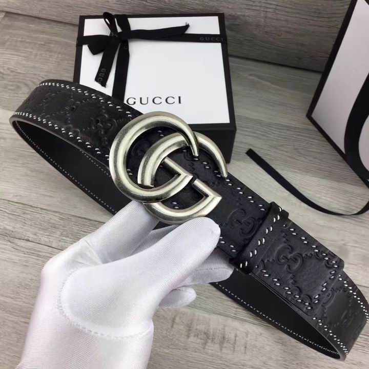 Super Perfect Quality G Belts(100% Genuine Leather,steel Buckle)-1218