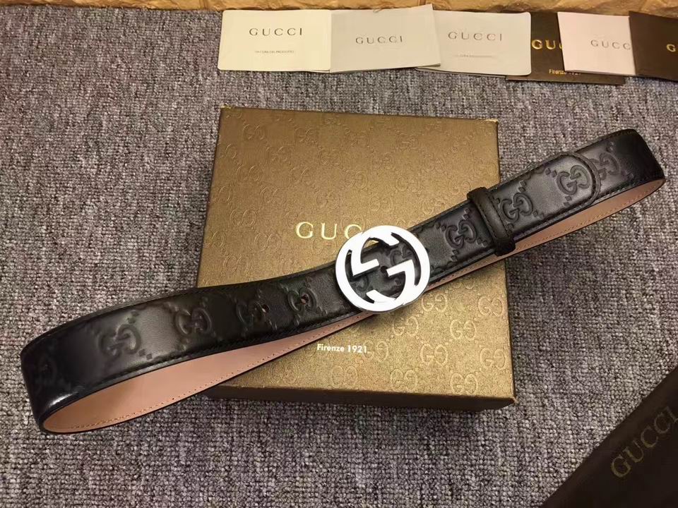 Super Perfect Quality G Belts(100% Genuine Leather,steel Buckle)-1223