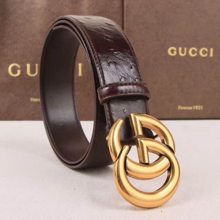 Super Perfect Quality G Belts(100% Genuine Leather,steel Buckle)-1281