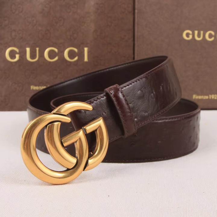 Super Perfect Quality G Belts(100% Genuine Leather,steel Buckle)-1282