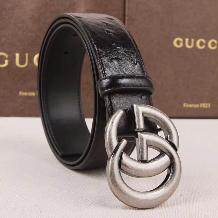 Super Perfect Quality G Belts(100% Genuine Leather,steel Buckle)-1283