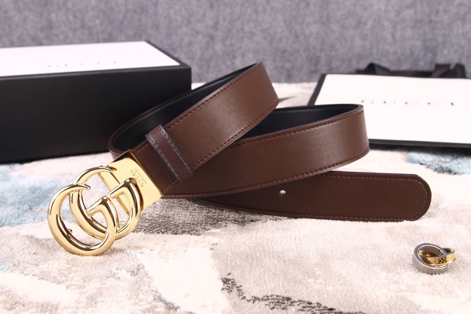 Super Perfect Quality G Belts(100% Genuine Leather,steel Buckle)-133