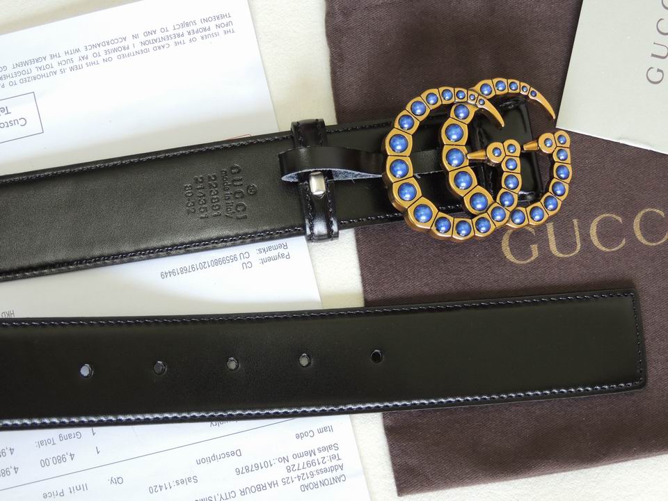 Super Perfect Quality G Belts(100% Genuine Leather,steel Buckle)-1472