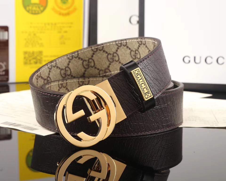 Super Perfect Quality G Belts(100% Genuine Leather,steel Buckle)-152