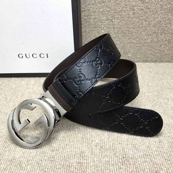Super Perfect Quality G Belts(100% Genuine Leather,steel Buckle)-1557