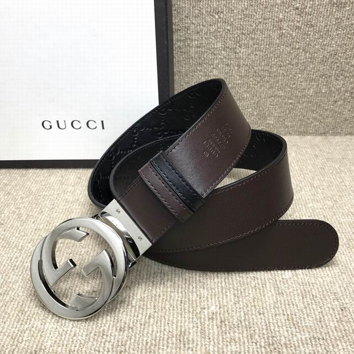 Super Perfect Quality G Belts(100% Genuine Leather,steel Buckle)-1558