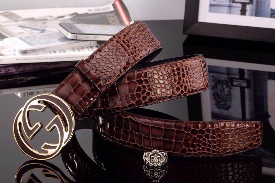 Super Perfect Quality G Belts(100% Genuine Leather,steel Buckle)-1587