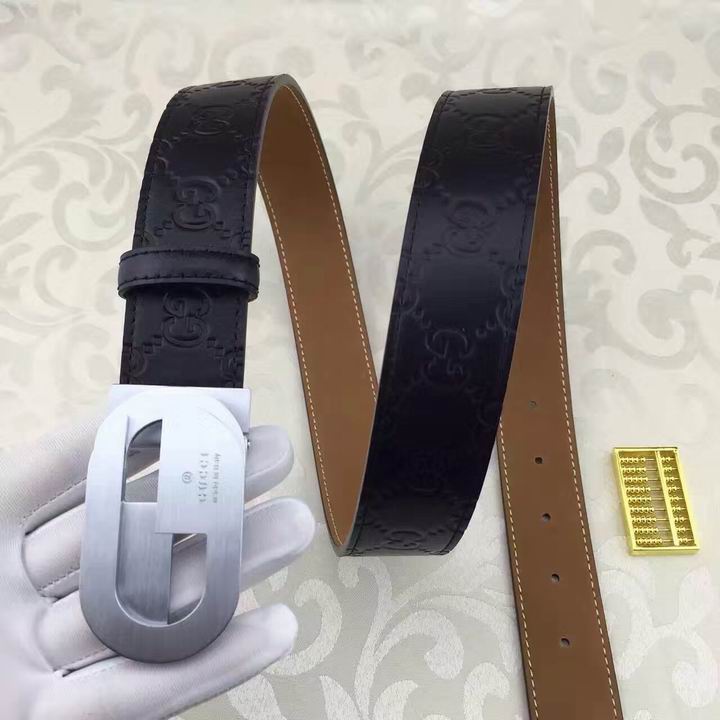 Super Perfect Quality G Belts(100% Genuine Leather,steel Buckle)-1598