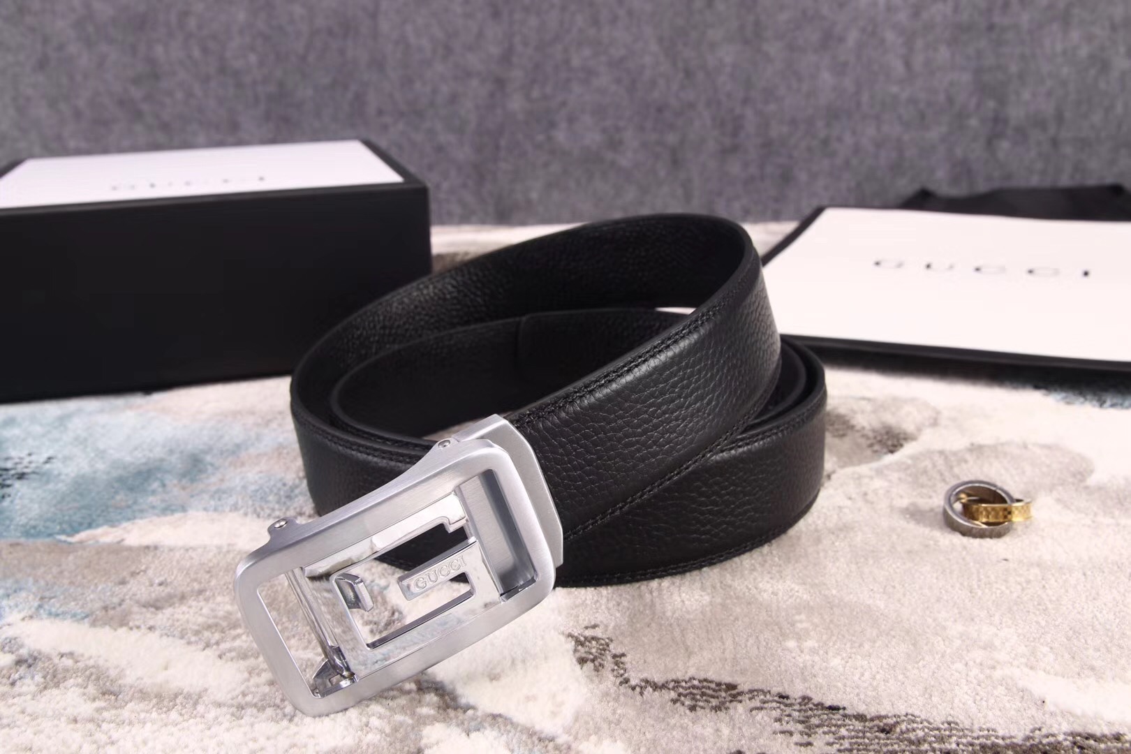 Super Perfect Quality G Belts(100% Genuine Leather,steel Buckle)-161