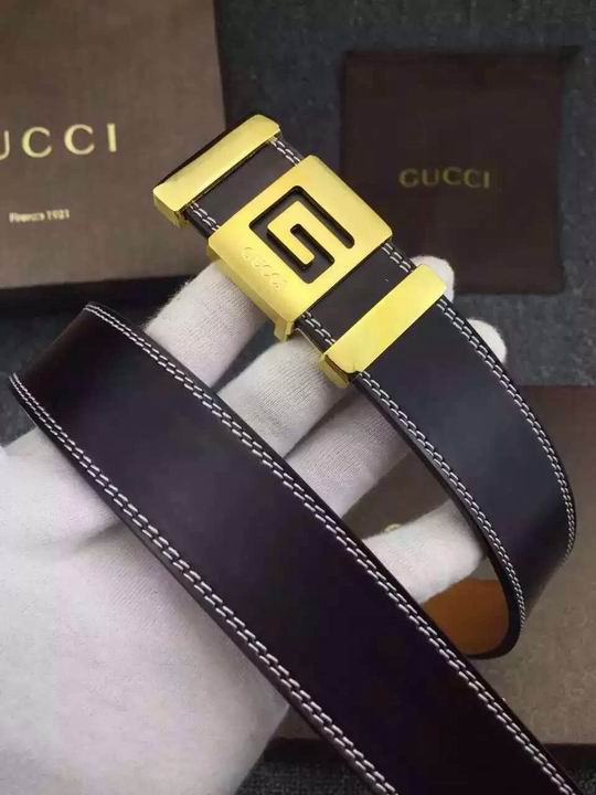 Super Perfect Quality G Belts(100% Genuine Leather,steel Buckle)-1619
