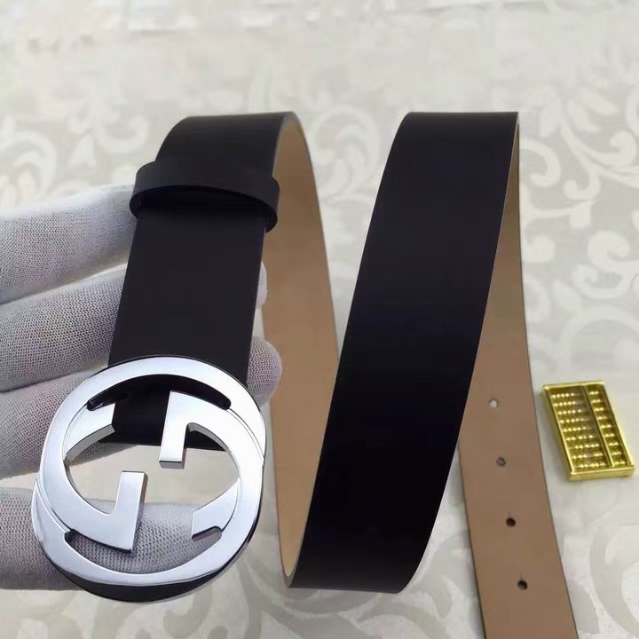 Super Perfect Quality G Belts(100% Genuine Leather,steel Buckle)-1626