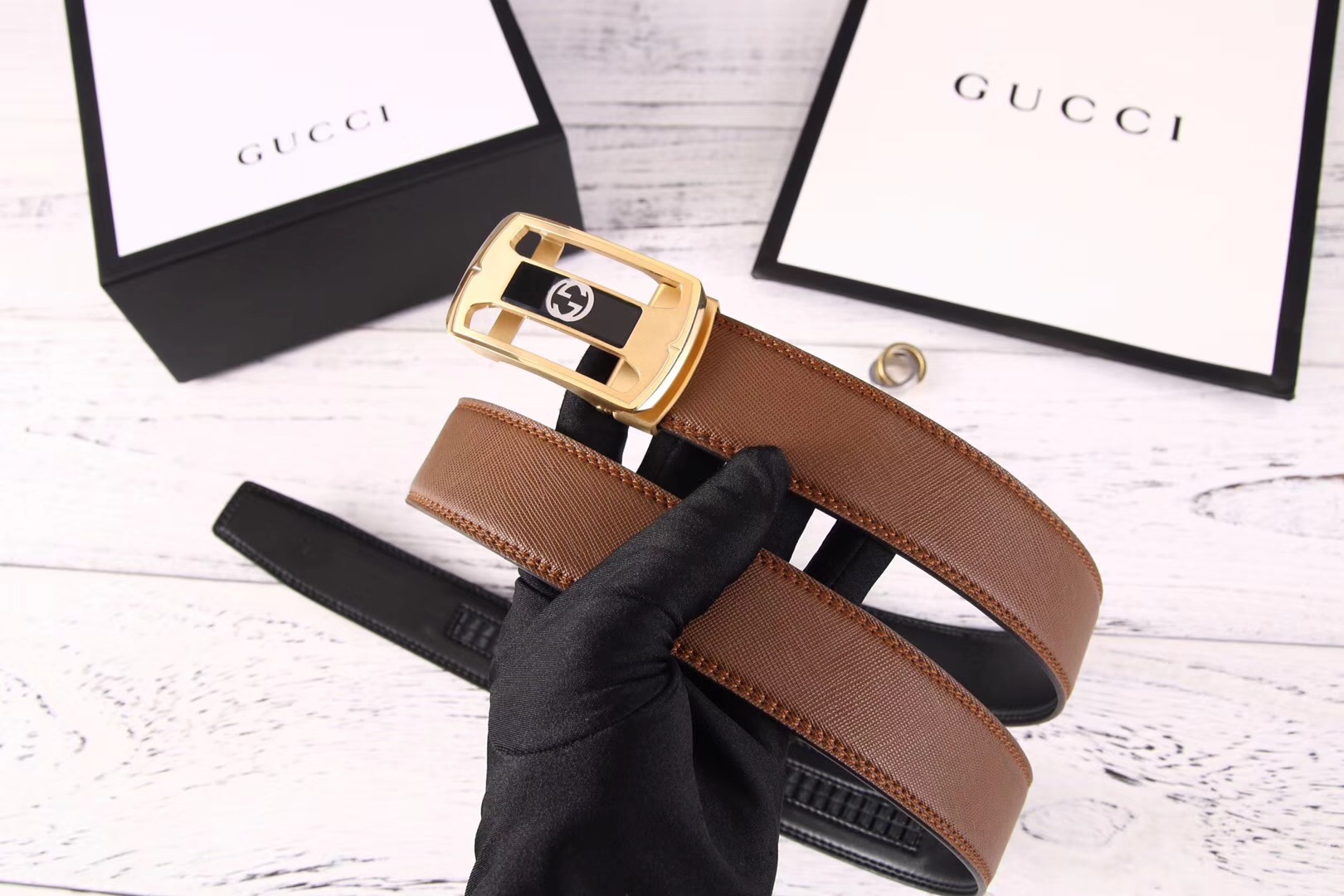 Super Perfect Quality G Belts(100% Genuine Leather,steel Buckle)-360
