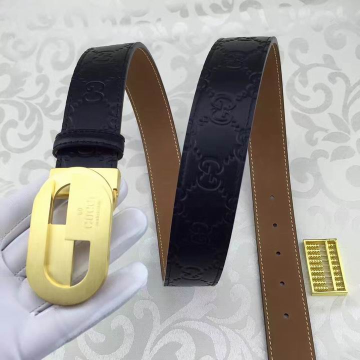 Super Perfect Quality G Belts(100% Genuine Leather,steel Buckle)-846