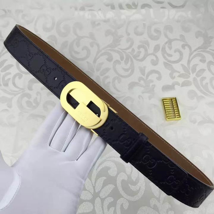 Super Perfect Quality G Belts(100% Genuine Leather,steel Buckle)-848