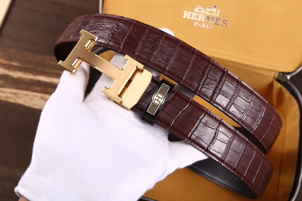 Super Perfect Quality Hermes Belts(100% Genuine Leather,Reversible Steel Buckle)-1040